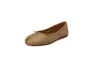 Zapatos de Piel de Cordero con Punta Dividida, Boca Baja, Modelo Nuevo Verano 2026, Completamente de Piel, Zapatos Planos Rojos de Una Sola Pieza para Mujer, Cómodos Zapatos de Herradura, Zapatos de Pezuña de Cerdo