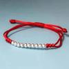 Pulsera de Plata Jueyu S925 Joyería de Plata Perfecta Hilo Rojo Tejido a Mano Fábrica Al por Mayor Dropshipping S2092621A