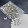 Manicura mini plana diamante blanco con forma especial tamaño pequeño celebridad de internet mismo estilo transparente diamante cuadrado gota de agua amor rectangular