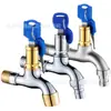 Grifo con Cerradura para Exteriores de Acero Inoxidable Antirrobo con Llave Interruptor de Agua Grifo de Lavadora Extendido de Cobre