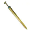Modelo de Arma Periférica de Juego Jy de Paz 28cm Goujian Rey de Yue Versión Impresa en Color Aleación Verde Antigua Artesanía Dorada