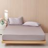 Estilo Lujo Ligero Clase A 60 Tencel Lanjing Color Sólido Sábana Cubre Cama Primavera y Verano Fresco Sedoso Nude Protector de Colchón para Dormir