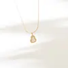 Brincos de Titânio com Concha Mini Cabaça Estilo Retro Luxo Leve Brincos Simples Pulseira Elegante Colar Moderno Versátil