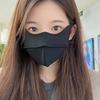 Máscara cálida de otoño e invierno para mujer transpirable tridimensional Espina de pescado simple W esquina del ojo Máscara 3d a prueba de viento a prueba de polvo protección facial Universal