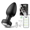 Brinquedo de Plug Anal com Controle Remoto, Dispositivo Vibratório de Masturbação Anal com Controle Remoto, Brinquedo Sexual para Adultos, Silicone Elétrico Sm para Exterior