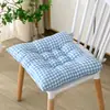 Algodón Cuadros Blanco y Negro Cojín Suave para Asiento Oficina Cojín Largo Silla Estudiante Trasero Lindo Cojín Espeso de Felpa