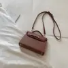 Bolsa pequena de textura de alta qualidade bolsa feminina 2026 popular novo estilo bolsa transversal moderna bolsa de mão versátil elegante Bolsa Kelly