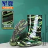 2026 Protección Laboral Zapatos de Agua de Caña Alta Camuflados para Hombres Botas de Goma Impermeables Largas para Sitio de Construcción Botas de Lluvia Camufladas de PVC
