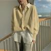 Camisola Feminina Estilo Hong Kong Outono e Inverno Feminino Solto Estilo Coreano ins Elegante Estilo Preguiçoso Estilo Japonês Jaqueta Cardigan de Malha