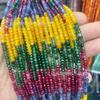 Cuentas de Ábaco Facetadas de 3x4 mm Jade Optimizado Ábaco Facetado Cuentas Separadas Cuentas Sueltas Accesorios para Joyería Hecha a Mano DIY