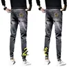 Pantalones de Pana para Hombre Estilo Americano Otoño e Invierno 2024 Nueva Versión Coreana Ajustados Elásticos para Hombre, Pantalones Casuales Versátiles con Forro Polar