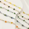 Accesorios para Joyería DIY Cadena Suelta Cristal de Vidrio Cuentas de Semilla Cadena de Alambre Retorcido Cadena Hecha a Mano Collar Pulsera Tobillera que Conserva el Color Materiales
