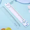 Sapo Pequeno 20cm Buraco Régua Flexível Plástico PVC Régua Reta Régua Transparente com Linha Ondulada Régua de Publicidade Tecnologia Negra Atacado
