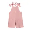 Suspensórios Europeus e Americanos Infantis Verão Meninas Cor Sólida Fofo Gravata Suspensórios Shorts Roupa Infantil Uma Geração do Ins