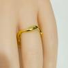Anillo K-Style Ins Estilo Frío Asimétrico Gota de Agua Patrón Ondulado Brillante Extremadamente Simple Anillo Curvo Barra Anillo Venta al por Mayor
