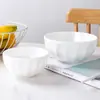 Tigela de Porcelana Branca Jingdezhen Simples Doméstica Cerâmica Tigela de Jantar Grande Tigela de Macarrão Panela de Sopa Tigela Pequena de Sopa Refeição de Hotel Clube