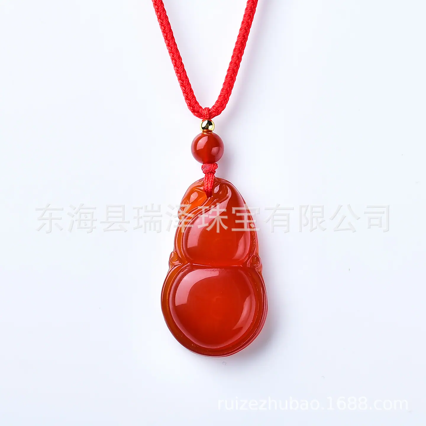 天然红玛瑙葫芦吊坠