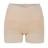 Pantalones de Seguridad de Encaje para Tintar el Vientre de Cintura Alta para Mujer, Shorts Leggings Anti-Pérdida, Ropa Interior Delgada de Verano, Talla Grande, Pantalones de Seguridad Negros