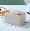 Caja de Pañuelos Lateral de Dos Compartimentos Caja de Almacenamiento al por Mayor Caja de Pañuelos para Hotel de Negocios Restaurante Se Puede Imprimir con Logo Publicitario Caja de Pañuelos de Papel