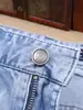 Pantalones de algodón elástico finos para hombre de primavera y verano, rectos, de cintura media, azul claro, fibra de poliéster, jeans blancos de moda para hombre