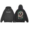 Sudadera de Algodón Retro Street Tide de Animación de Bola de Dragón Vieja Lavada Pesada de 440g Sudadera