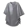 Camiseta Retro Estilo Nuevo Lobo del Norte Verano Estilo Americano Transpirable Moderna Cómoda Manga Corta Holgada Casual Henley Texturizado Corto