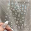 Pegatinas navideñas de copos de nieve blancos para decoración de uñas, diseño de invierno, Año Nuevo, destellos dorados, láser plateado, correa de pegamento, calcomanía para uñas
