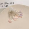 Menina Yuanqi pérola cristal franja flor diy feito à mão trançado miçangas grampo de cabelo acessórios de cabelo brincos material atacado
