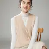 Nuevo Chaleco de Punto Trenzado de Cachemir Retro Otoño e Invierno 2026 Cárdigan de Punto de Lana sin Mangas con Cuello en V