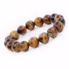 Pedra vulcânica natural de 12mm energia positiva contas de Buda contas de pedra olho de tigre corda elástica tecida à mão pulseira DIY