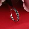 Anillo de dedo índice de plata esterlina S925 para mujer, diseño de nicho, ligero, de lujo, personalidad exquisita, anillo liso de moda 2022