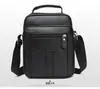 Bolsa de ombro casual e estilosa, simples e de grande capacidade, bolsa transversal masculina de couro genuíno de alta qualidade