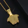 Joyería de nicho transfronteriza de hip-hop europeo y americano, colgante de retrato de circón con diamantes completos, collar para hombre simple y versátil, joyería personalizable