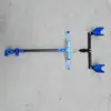 Suporte Duplo para Varas Montagem Traseira Liga de Alumínio Suporte Duplo para Iscas Vara de Pesca Suporte Duplo com Retorno Automático Cabeça Um Arraste Duas Varas Cabeça Dupla Dobrável Montagem Traseira