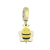 Accesorios para Pulseras Panjia Colgante Acero Inoxidable Goteo de Aceite Animación de Dibujos Animados Winnie the Poole Colgante Pequeño de Oro de 18k Venta al por Mayor Transfronteriza