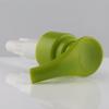 Bomba dosificadora de emulsión cosmética 28/410 verde suave de plástico PP bomba rotatoria 28 dientes cabezal de bomba incorporado para lavado y protección