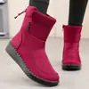Zapatos de Algodón 2025 Invierno Transfronterizos Botas Largas para Mujer Venta al por Mayor Forrados de Felpa Engrosados Cálidos Botas de Nieve Poliuretano Ligeras Botas de Algodón