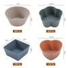 Molde Redondo Pequeño para Pastel de Silicona de Grado Alimenticio Cuadrado Forma de Corazón Taza para Muffins Caja de Comida Complementaria para Niños Suministros para Fiestas de Cumpleaños