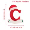 Navidad 2024 26 Letras Colgante de Feliz Navidad Decoración Plana de Árbol de Navidad de Acrílico Linternas