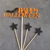 Decoración de Halloween Inserto para Pastel Calabaza Murciélago Bruja Fantasma Halloween Decoración de Pastel de Halloween