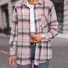 Cárdigan de cuadros retro de un solo botón, manga larga, con solapa, cordón, de moda para la calle, primavera, para mujer, con bolsillo