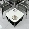 Nova Mesa de Centro com Mesa de Mahjong, Porta-Chá, Mesa de Canto para Salas de Jogos, Casas de Chá, Clubes e Salões de Bilhar