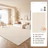 Alfombra para Sala de Estar, Estilo Crema, Color Sólido Nuevo, Impermeable, Resistente a Manchas, No Lavable, Limpiable con Trapo, Resistente a la Suciedad, Fácil Cuidado, Alfombra para Mesita de Noche de Dormitorio