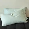 Fundas de almohada de algodón de fibra larga, 60 unidades, un par de fundas de almohada de satén jacquard de algodón puro, 48X74 cm, funda de almohada individual de algodón