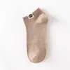 Calcetines Desnudos con Etiqueta de Tela con Etiqueta Calcetines de Barco Retro para Hombre Calcetines Nuevos de Algodón Color Sólido Invisible de Boca Baja Calcetines para Hombre Venta al por Mayor