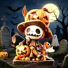 Adornos de Madera de Halloween Estilo Europeo y Americano, Decoraciones de Atmósfera Festiva, Adornos de Escritorio, Regalos Preferidos y Adornos Artesanales