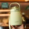 Doudoule Disfruta de la Taza Térmica Grande para Pudín de 950 ml Taza de Agua de Gran Capacidad Taza de Barriga Grande Celebridad de Internet Taza de Acero Inoxidable 316