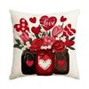 Funda de almohada para el Día de San Valentín Amazon Comercio exterior Transfronteriza Imitación de lino Decoración de boda para el Día de San Valentín Funda de cojín Funda de almohada de amor