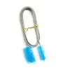 Cepillo de resorte doble para tubería de entrada y salida de pecera herramienta de limpieza de pecera cepillo para tubería de agua de acero inoxidable cepillo para tubería de acuario