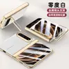 Aplicable a Funda para Teléfono Plegable Xiaomi 18Fold con Soporte para Lente Textura de Cuero Galvanizado Cobertura Completa del Eje Medio Protección contra Caídas